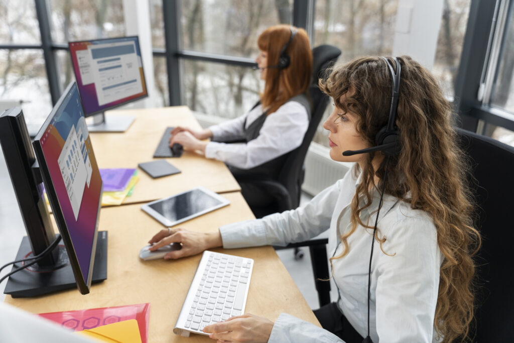 Event Planners Should Invest in Call Answering: 10 Reasons 2 people working call center